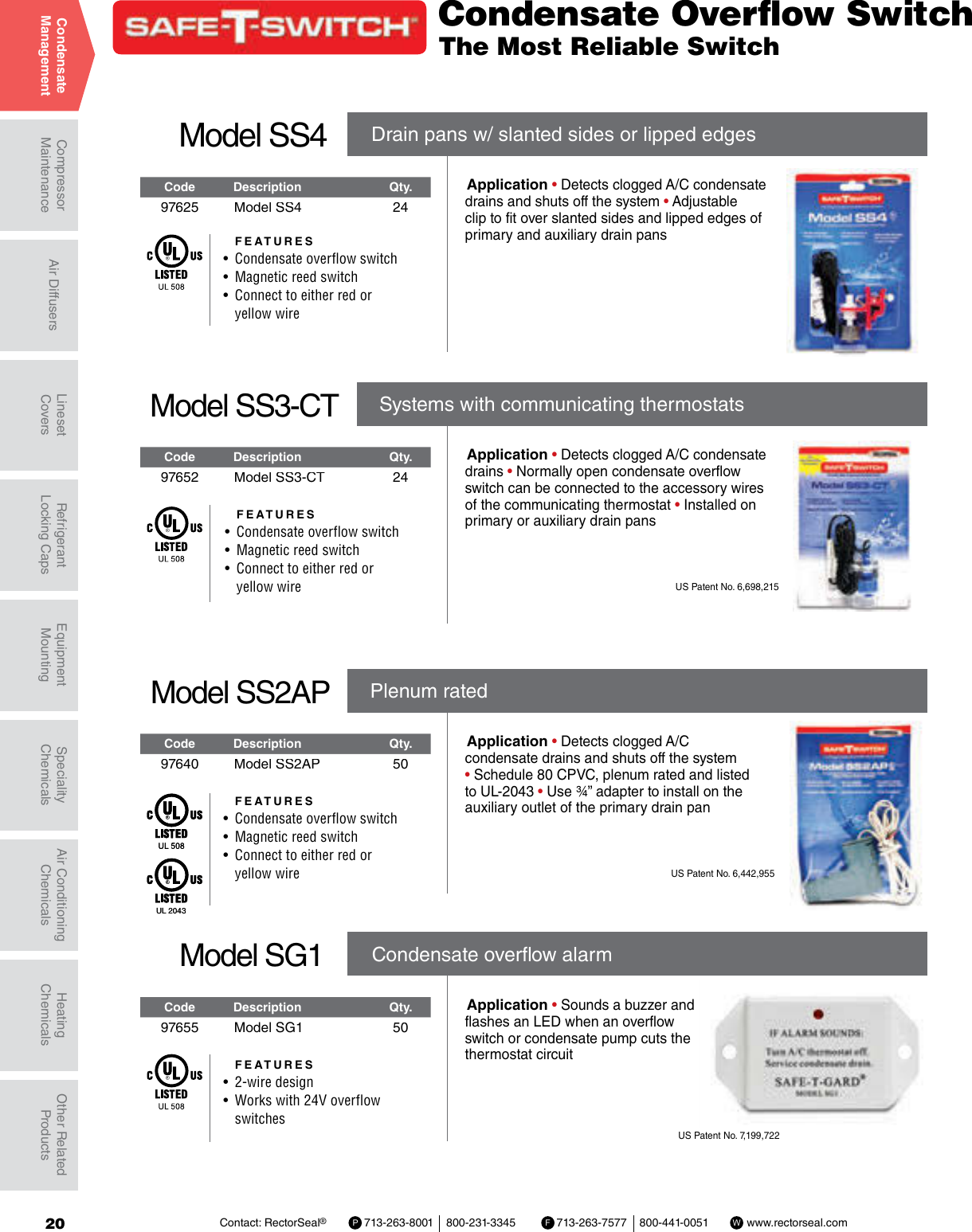 Page 2 of 3 - Rectoseal-condensate.. Rectoseal-condensate-overflow-switches