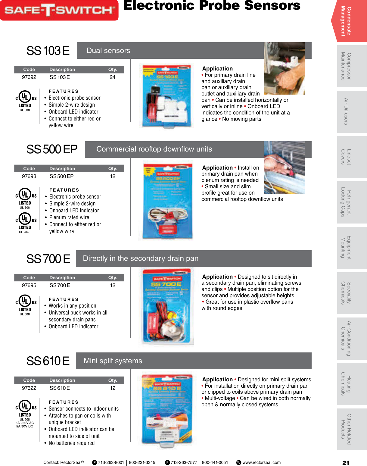 Page 3 of 3 - Rectoseal-condensate.. Rectoseal-condensate-overflow-switches