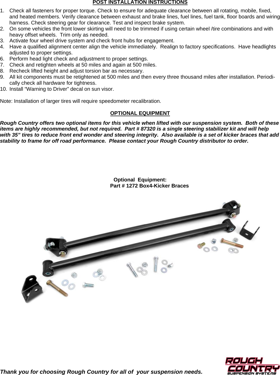 Page 12 of 12 - 1272 99-06 1500 6inch Lift Kit Rsc_1272 Rsc