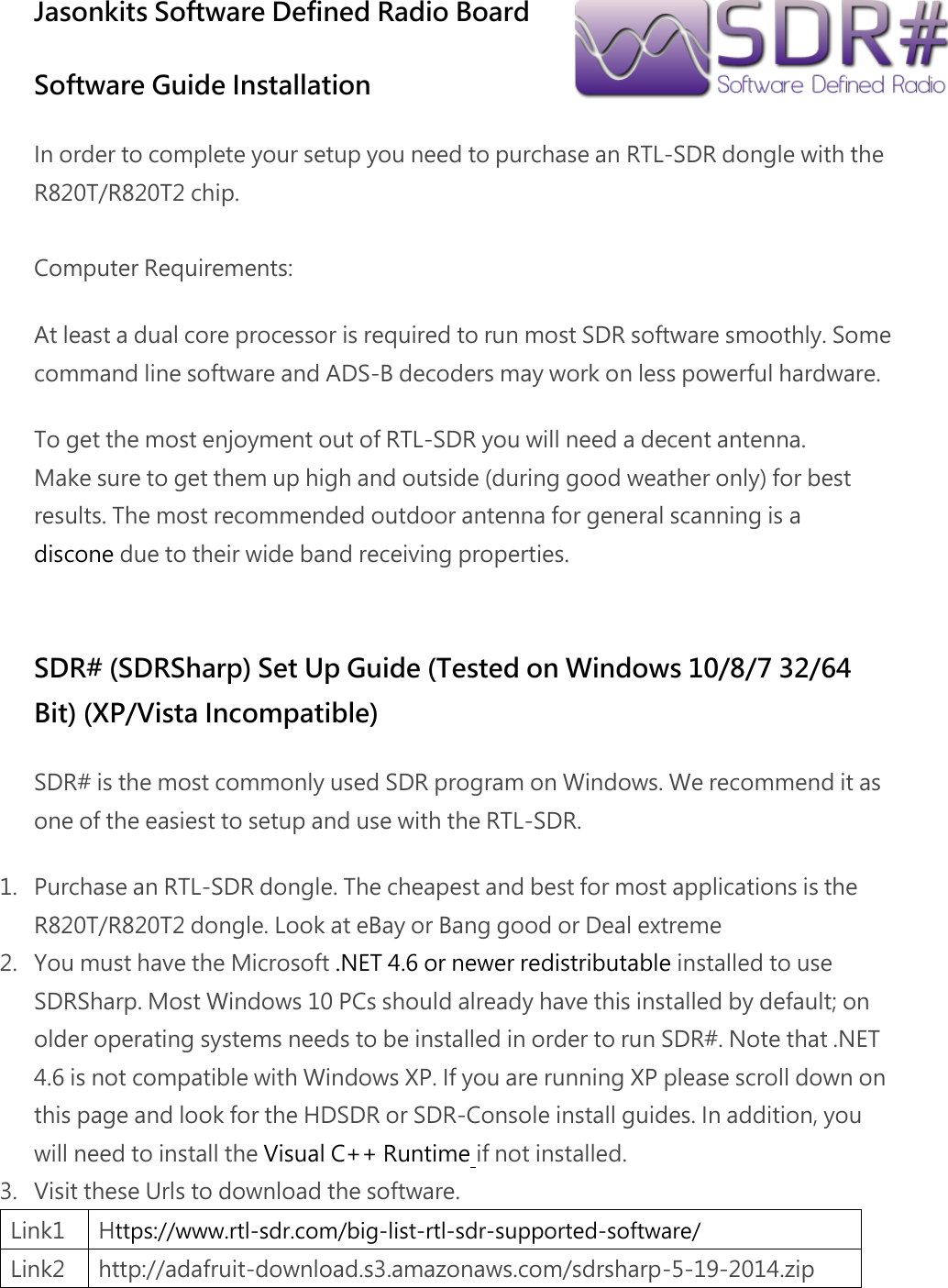 Page 1 of 4 - Sdr Software Instructions