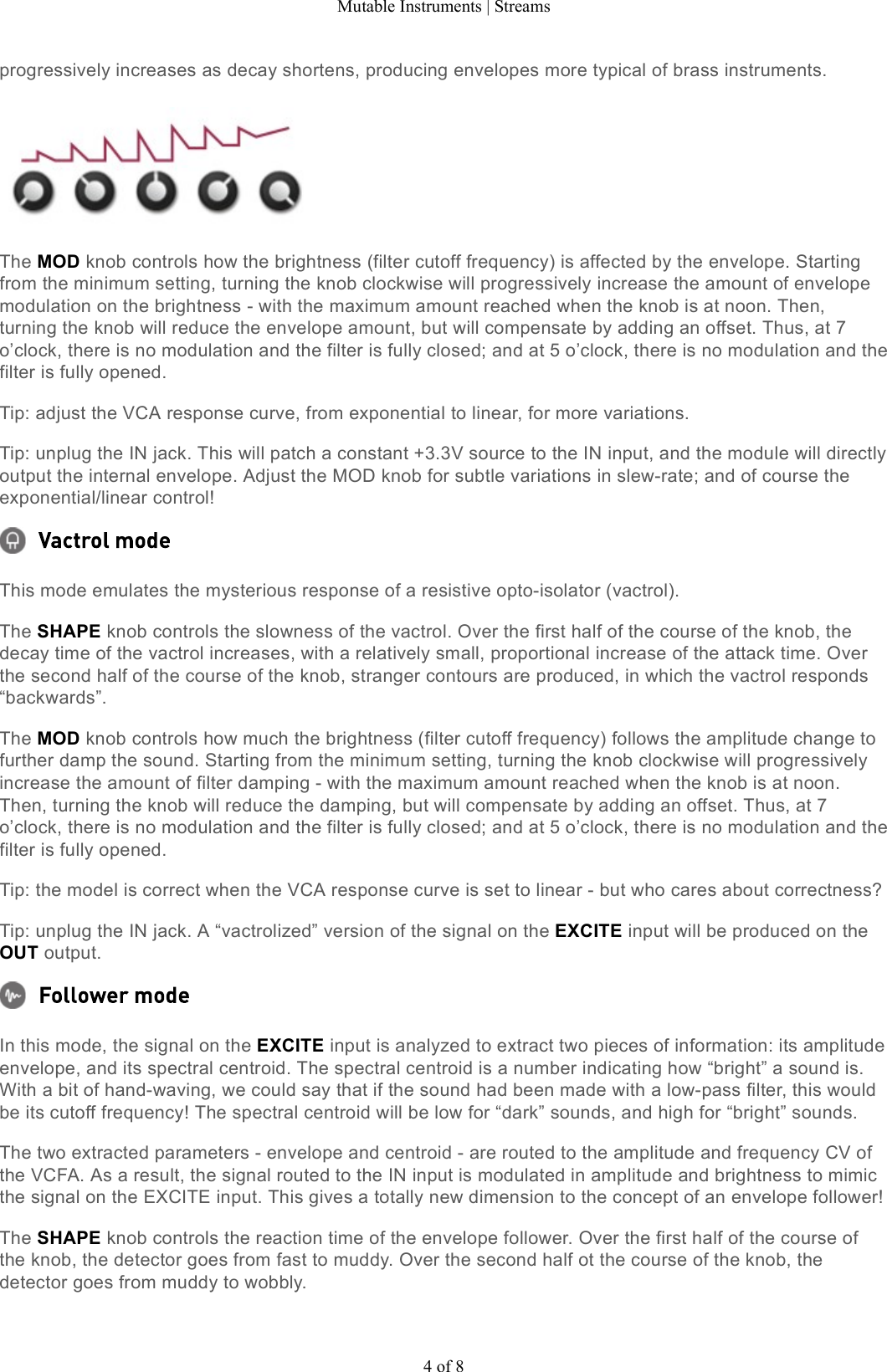 Page 4 of 8 - Mutable Instruments | Streams User Manual