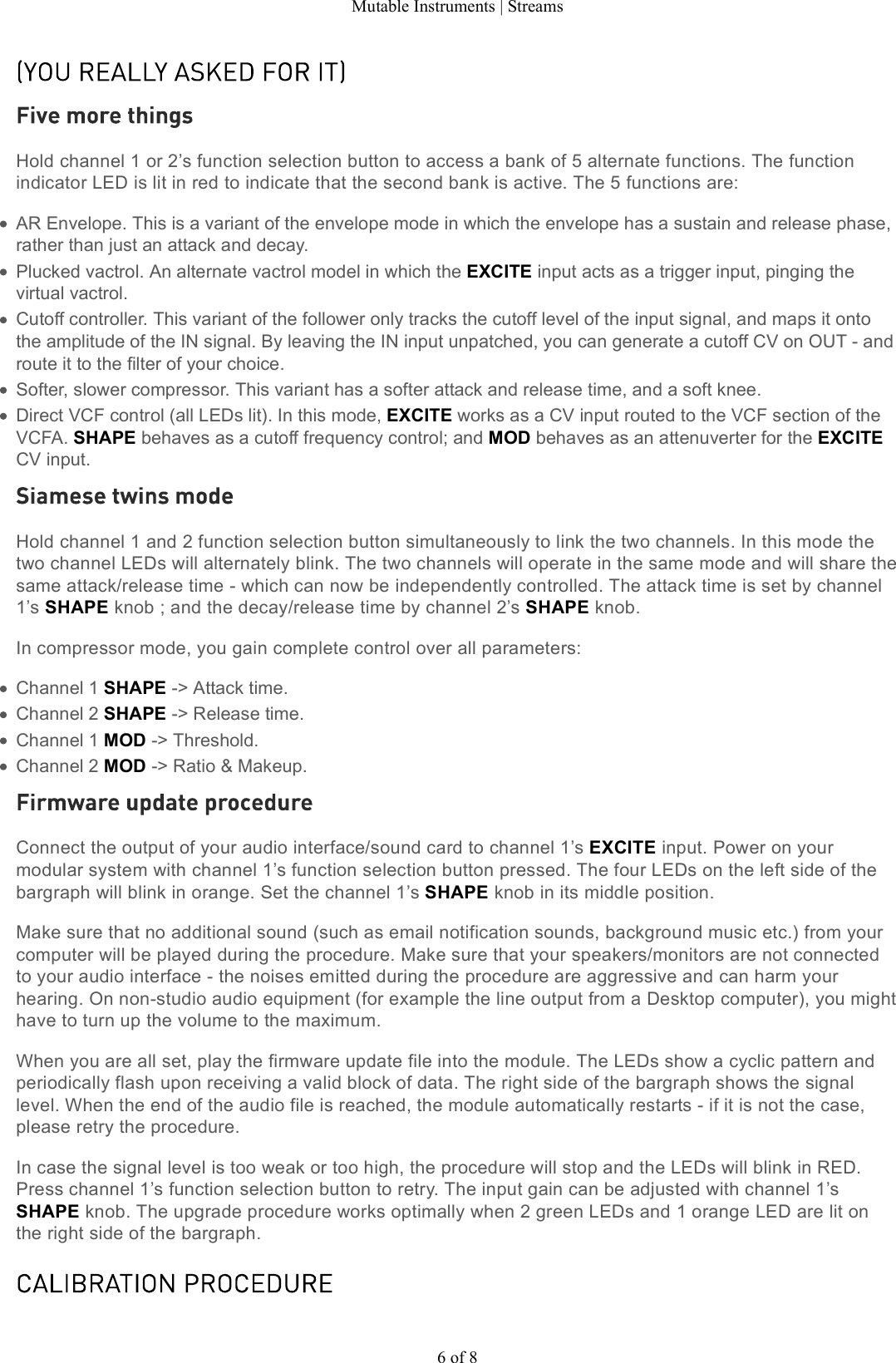 Page 6 of 8 - Mutable Instruments | Streams User Manual