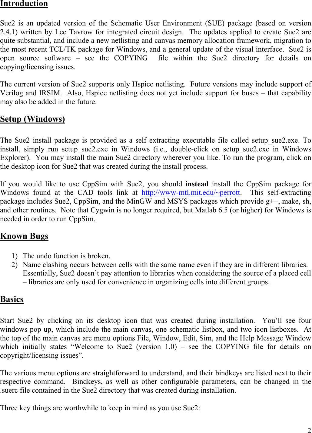 Page 2 of 7 - Introduction Sue2 Manual