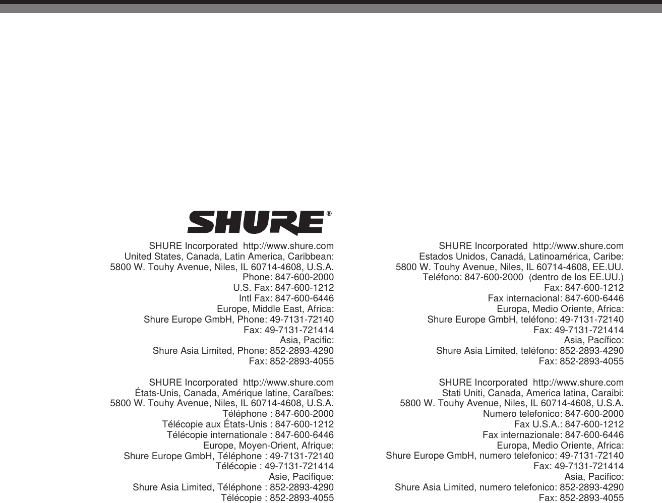 Shure M55e User Guide