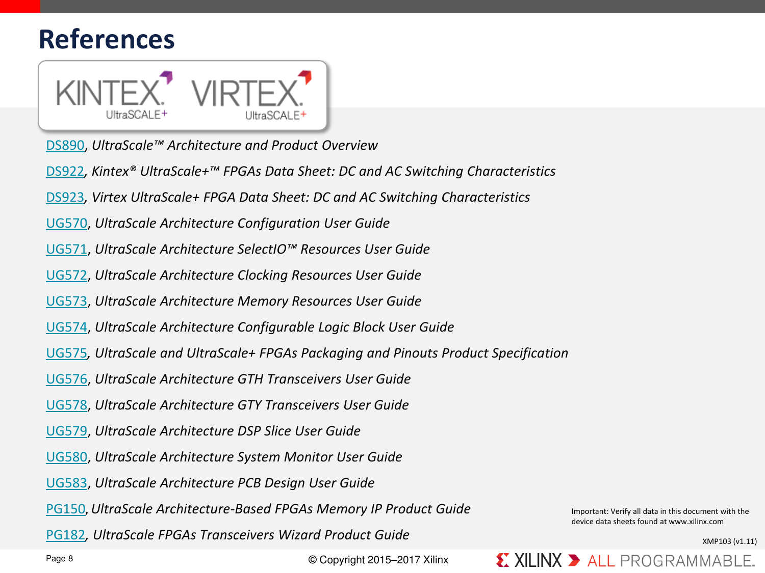 Page 8 of 8 - UltraScale+ FPGA Product Tables And Selection Guide Ultrascale-plus-fpga-product-selection-guide