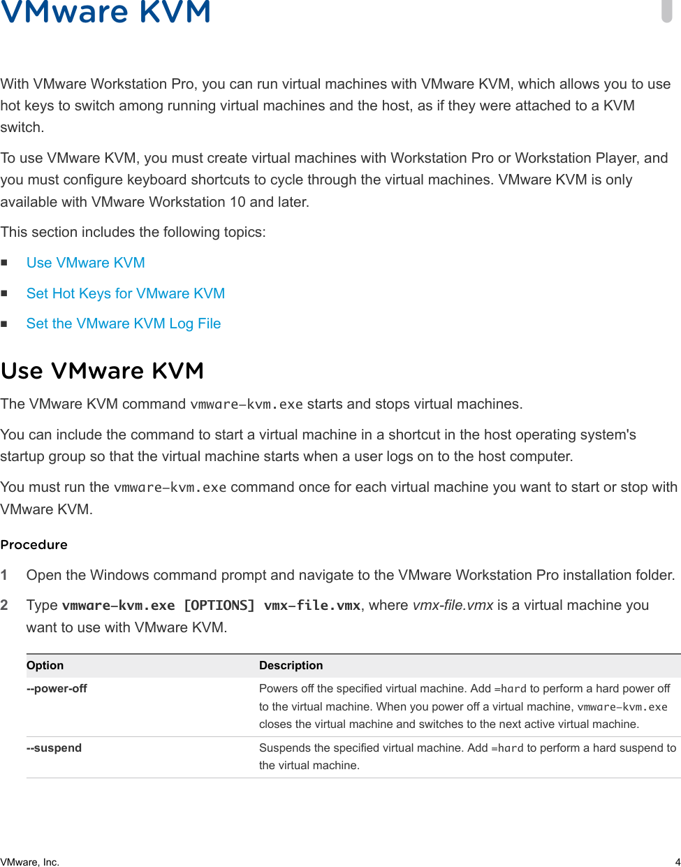 Page 4 of 6 - VMware KVM - VMware. Workstation Pro 14.0 Vmware-kvm-14
