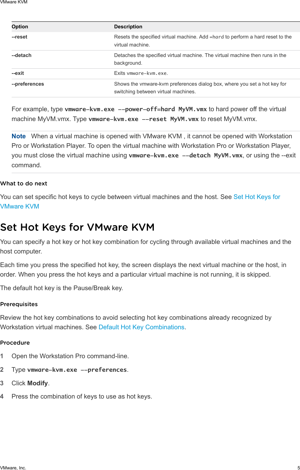 Page 5 of 6 - VMware KVM - VMware. Workstation Pro 14.0 Vmware-kvm-14