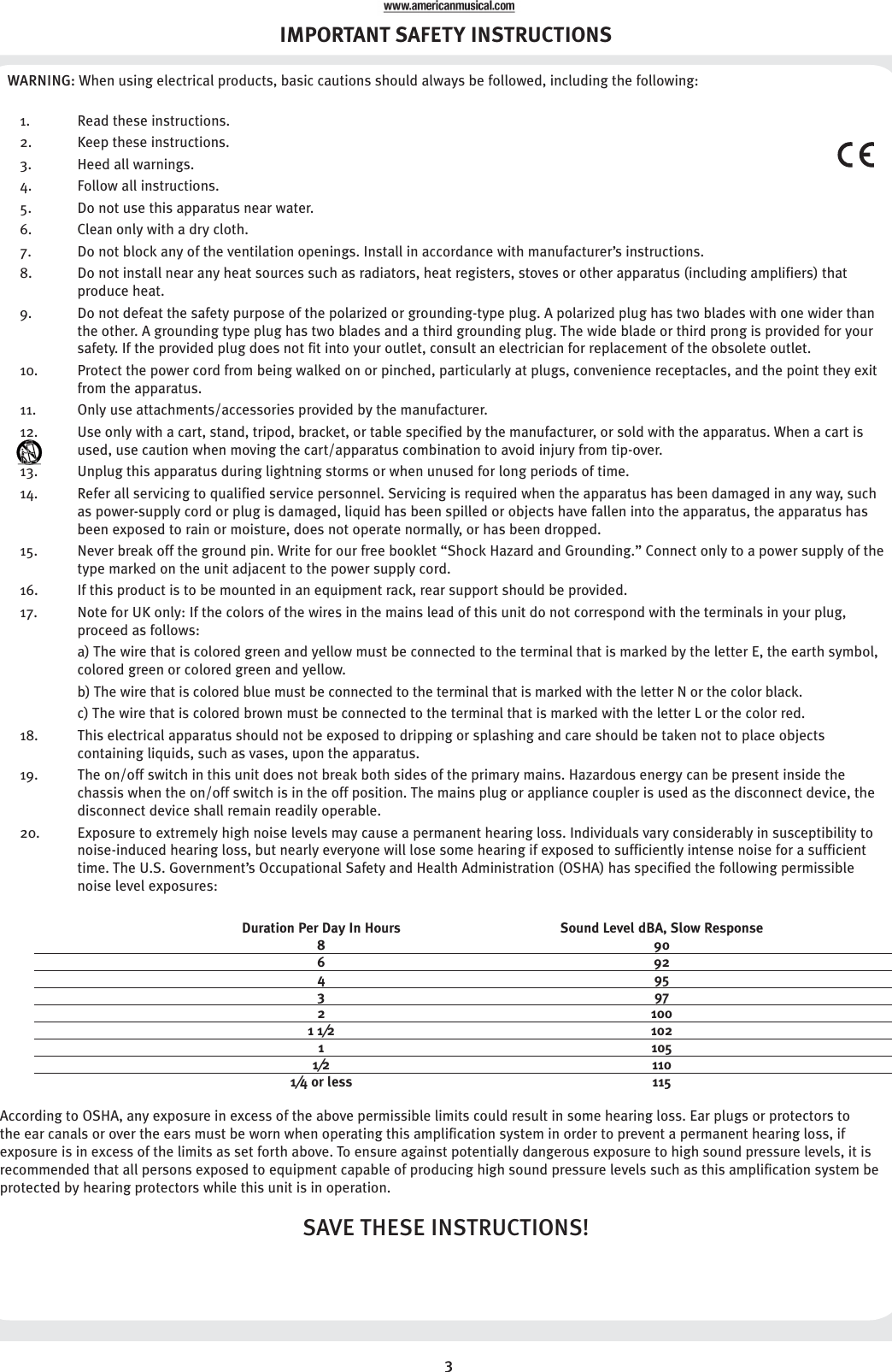 Page 3 of 10 - Peavey Delta Blues 210 User Manual  To The A54555cb-1979-46f6-aa16-7bbd9a099ad0