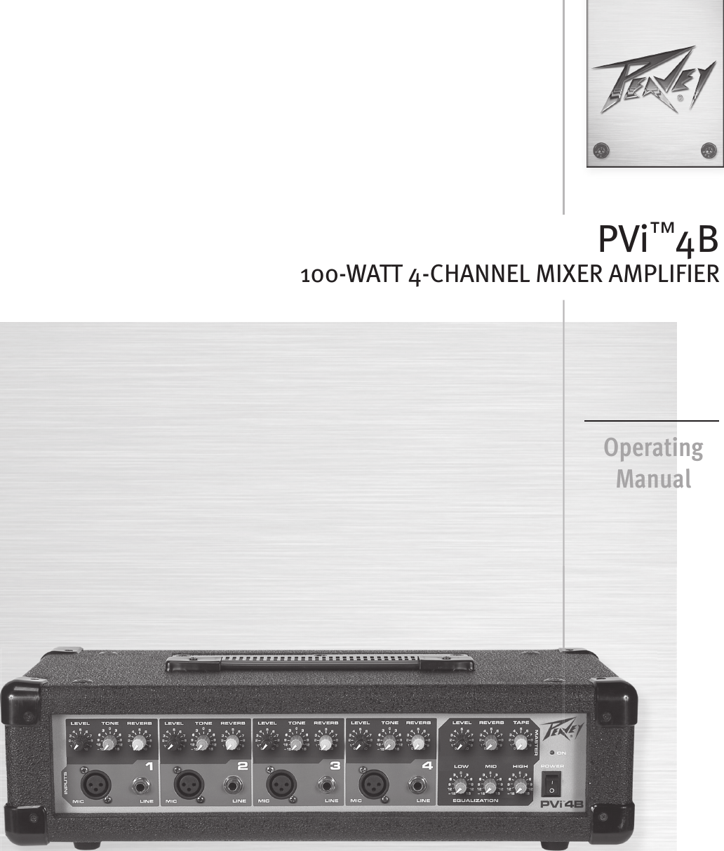 Peavey 4B Users Manual PV4B