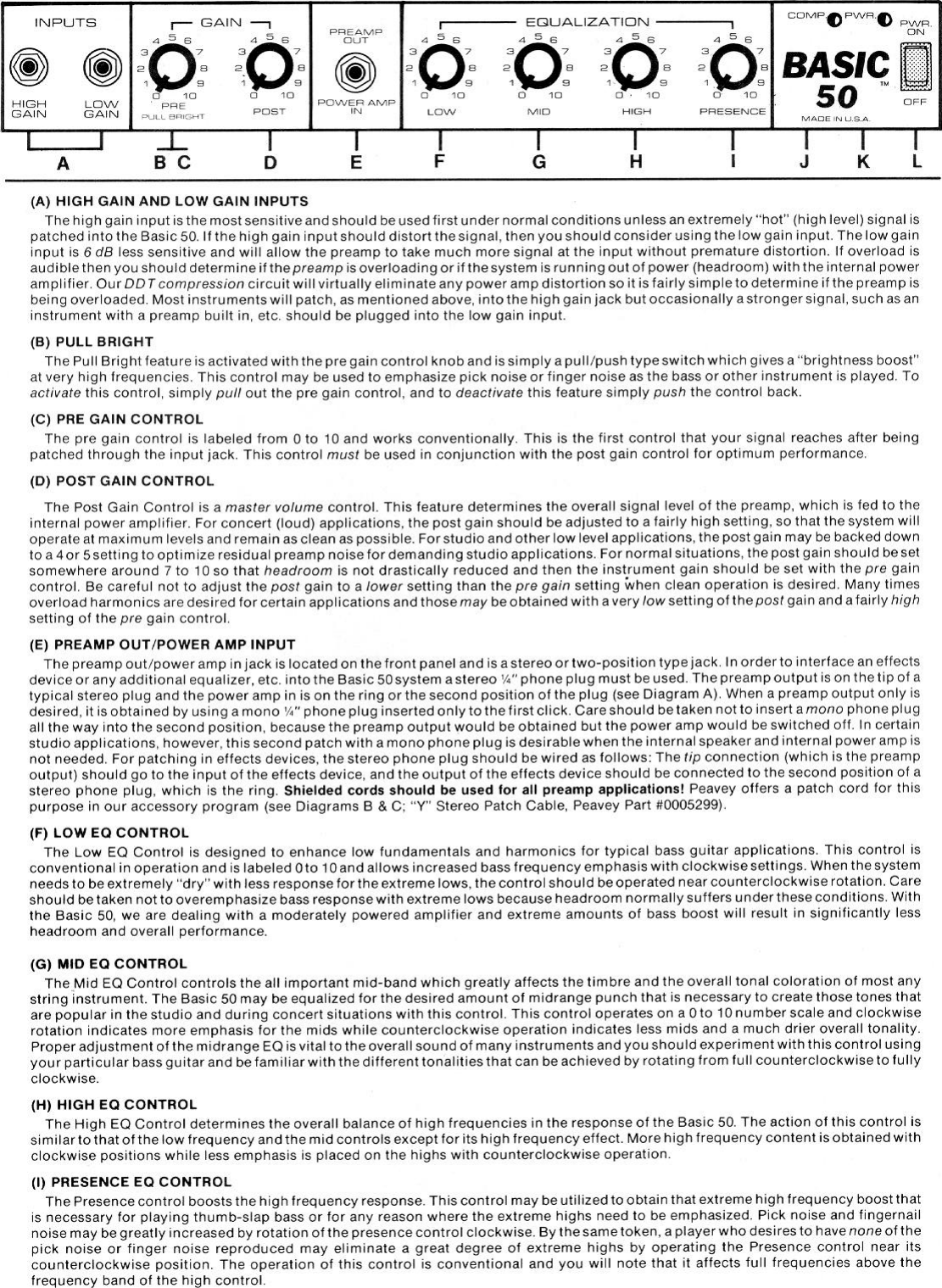 Page 2 of 4 - Peavey Peavey-Basic-50-Users-Manual-  Peavey-basic-50-users-manual