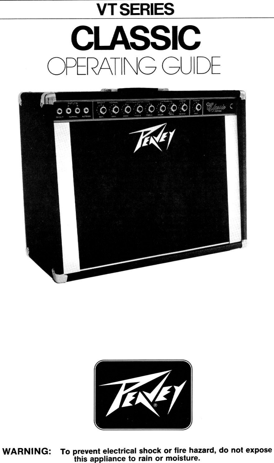 Page 1 of 4 - Peavey Peavey-Classic-Vt-Series-Users-Manual-  Peavey-classic-vt-series-users-manual