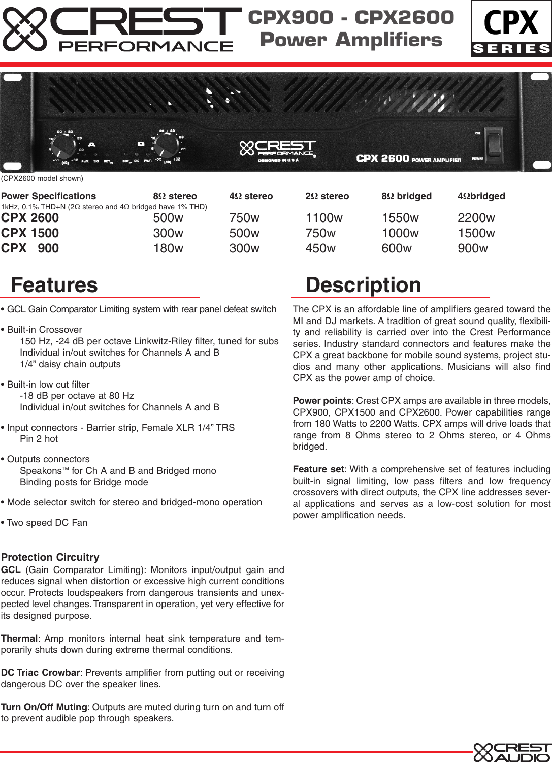 Page 1 of 2 - Peavey Peavey-Cpx-1500-Users-Manual- CPX-TempFix Peavey-cpx-1500-users-manual