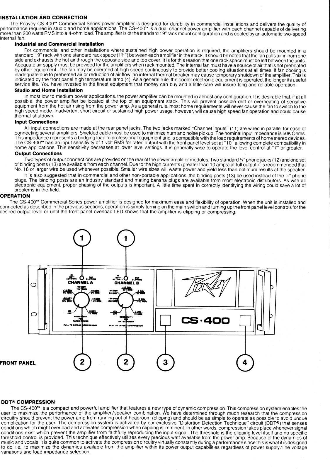 Page 2 of 8 - Peavey Peavey-Cs-400-Users-Manual- CPY  Peavey-cs-400-users-manual