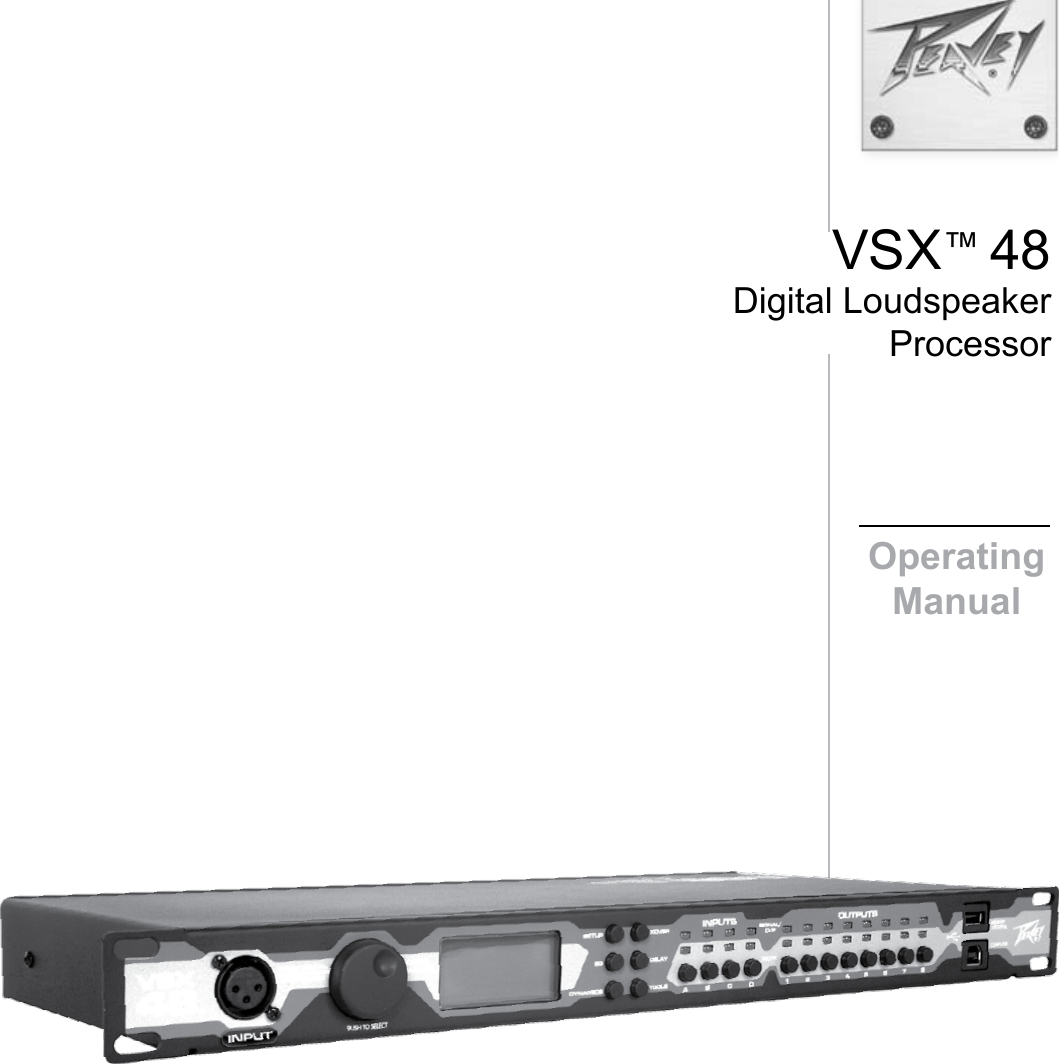 Peavey Electronics Stereo System Vsx 48 Users Manual
