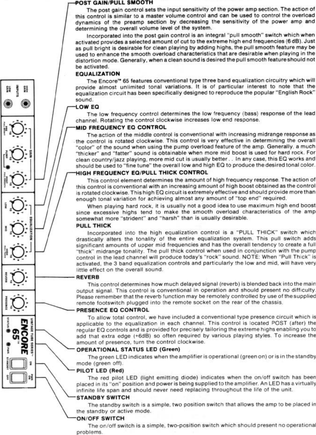 Page 3 of 6 - Peavey Peavey-Encore-65-Users-Manual-  Peavey-encore-65-users-manual