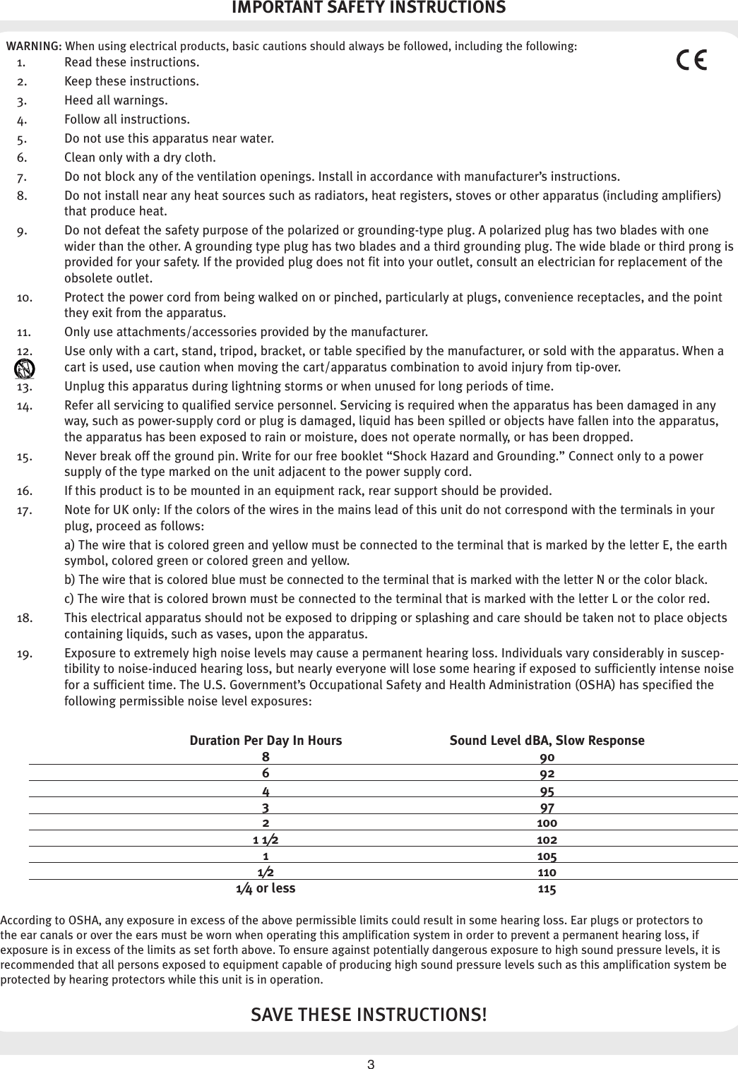 Page 3 of 12 - Peavey Peavey-I8B-Users-Manual-  Peavey-i8b-users-manual