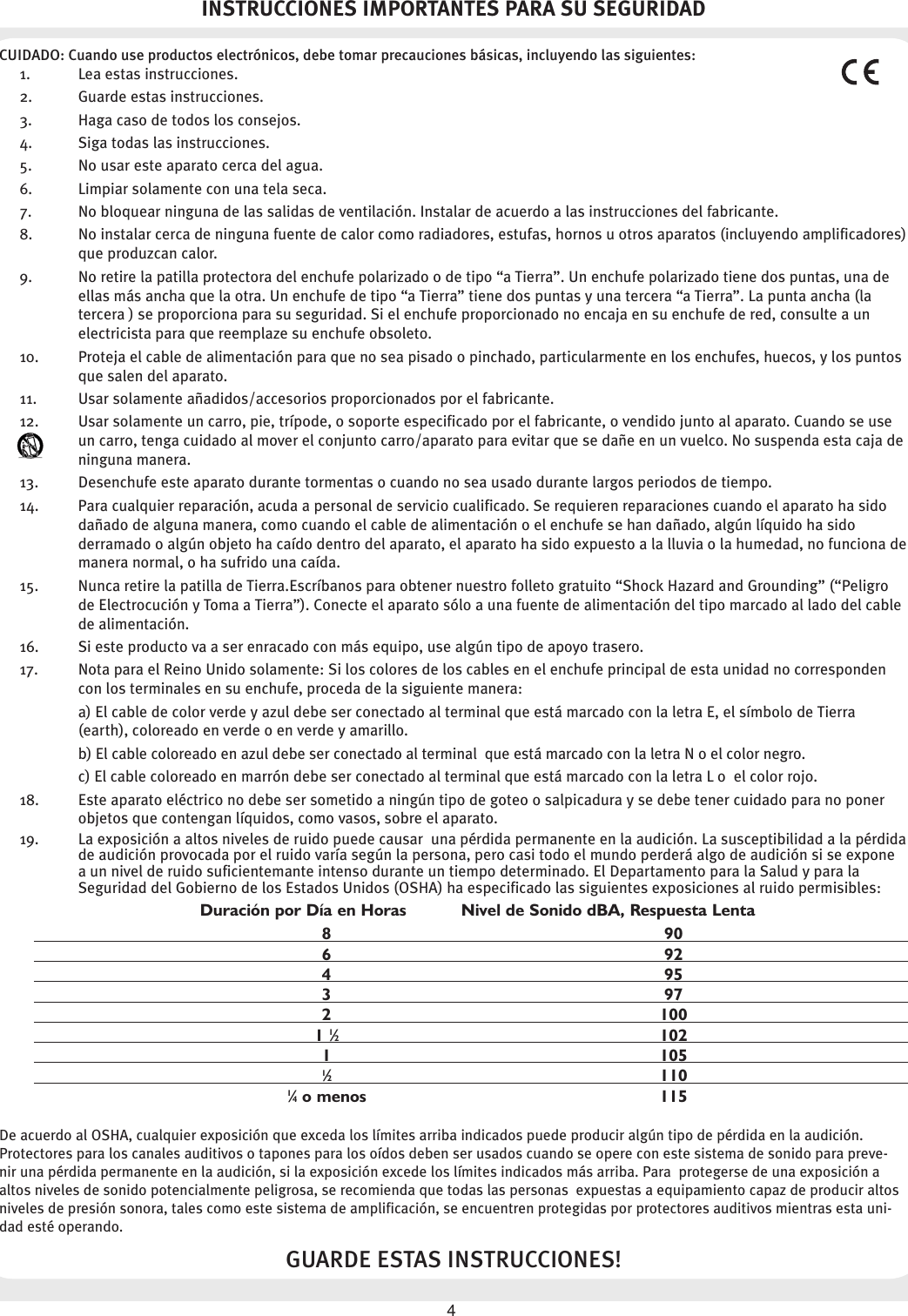 Page 4 of 12 - Peavey Peavey-I8B-Users-Manual-  Peavey-i8b-users-manual