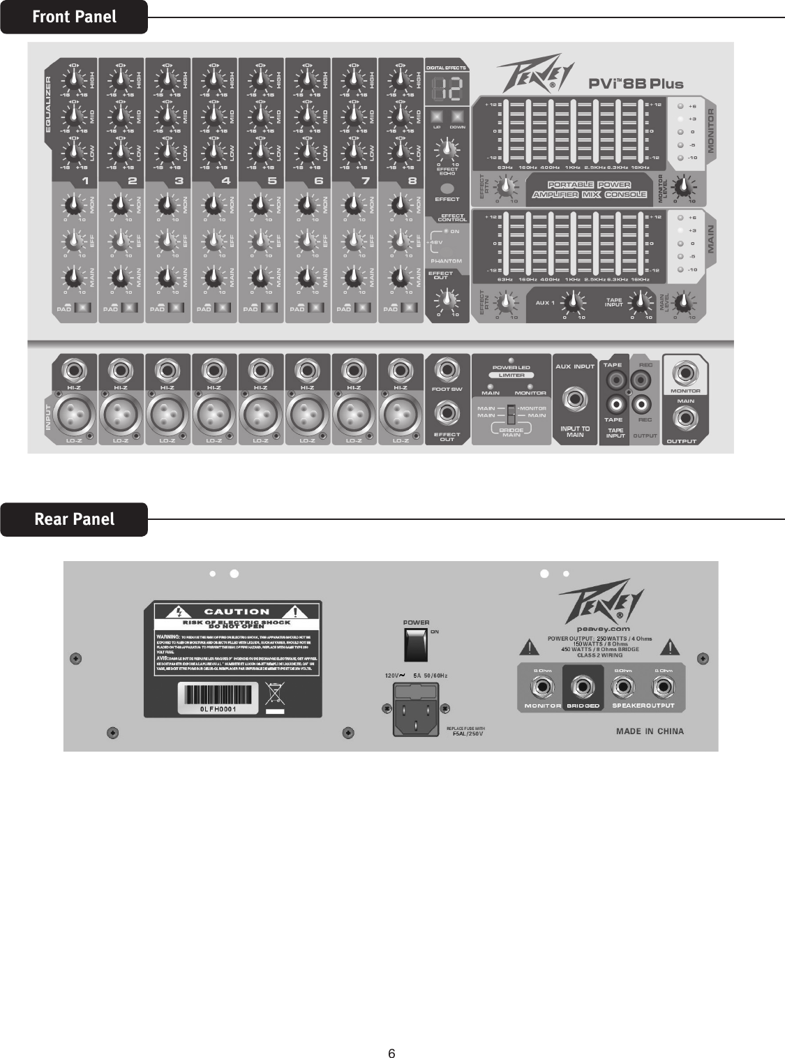 Page 6 of 12 - Peavey Peavey-I8B-Users-Manual-  Peavey-i8b-users-manual