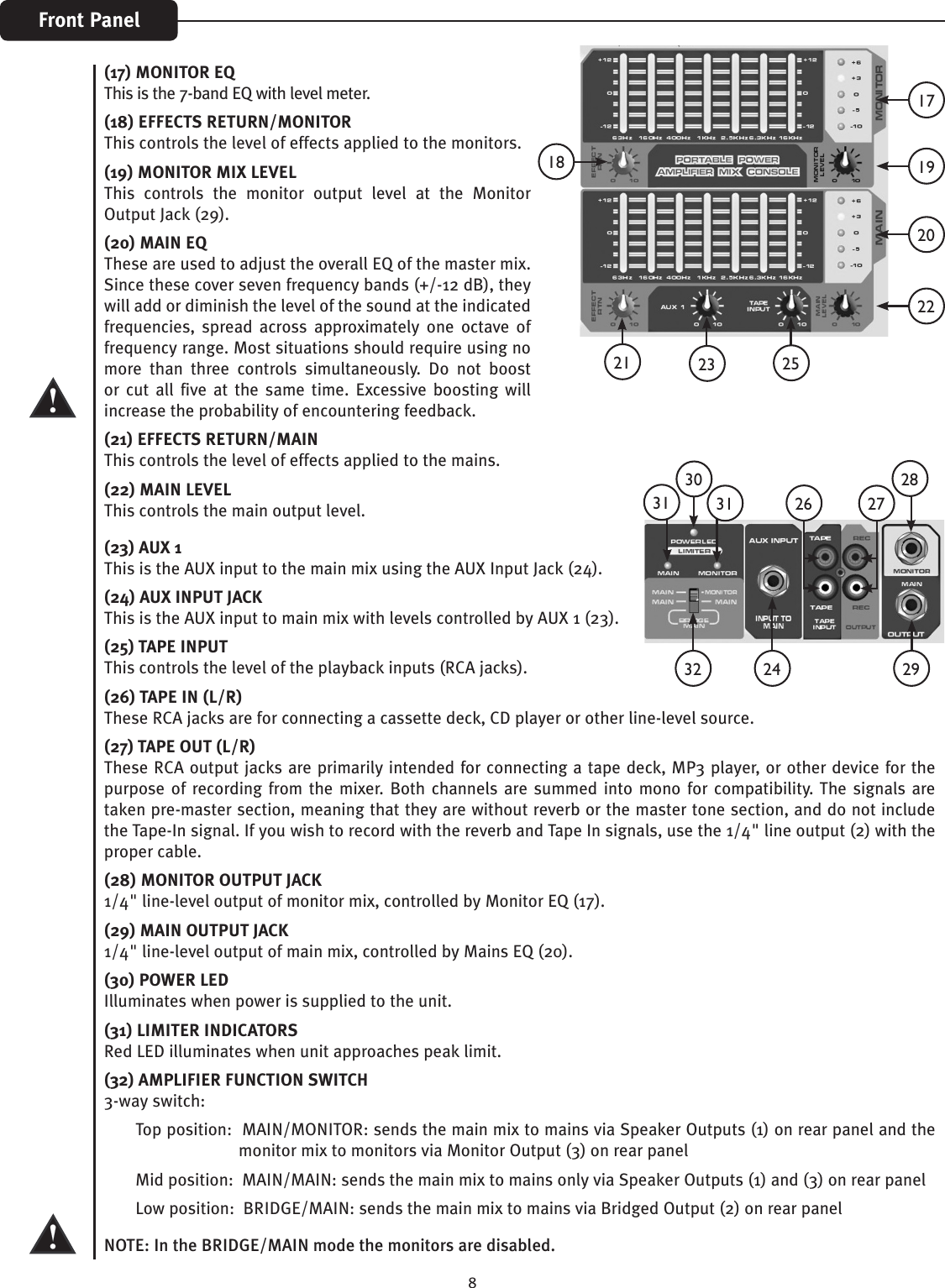 Page 8 of 12 - Peavey Peavey-I8B-Users-Manual-  Peavey-i8b-users-manual