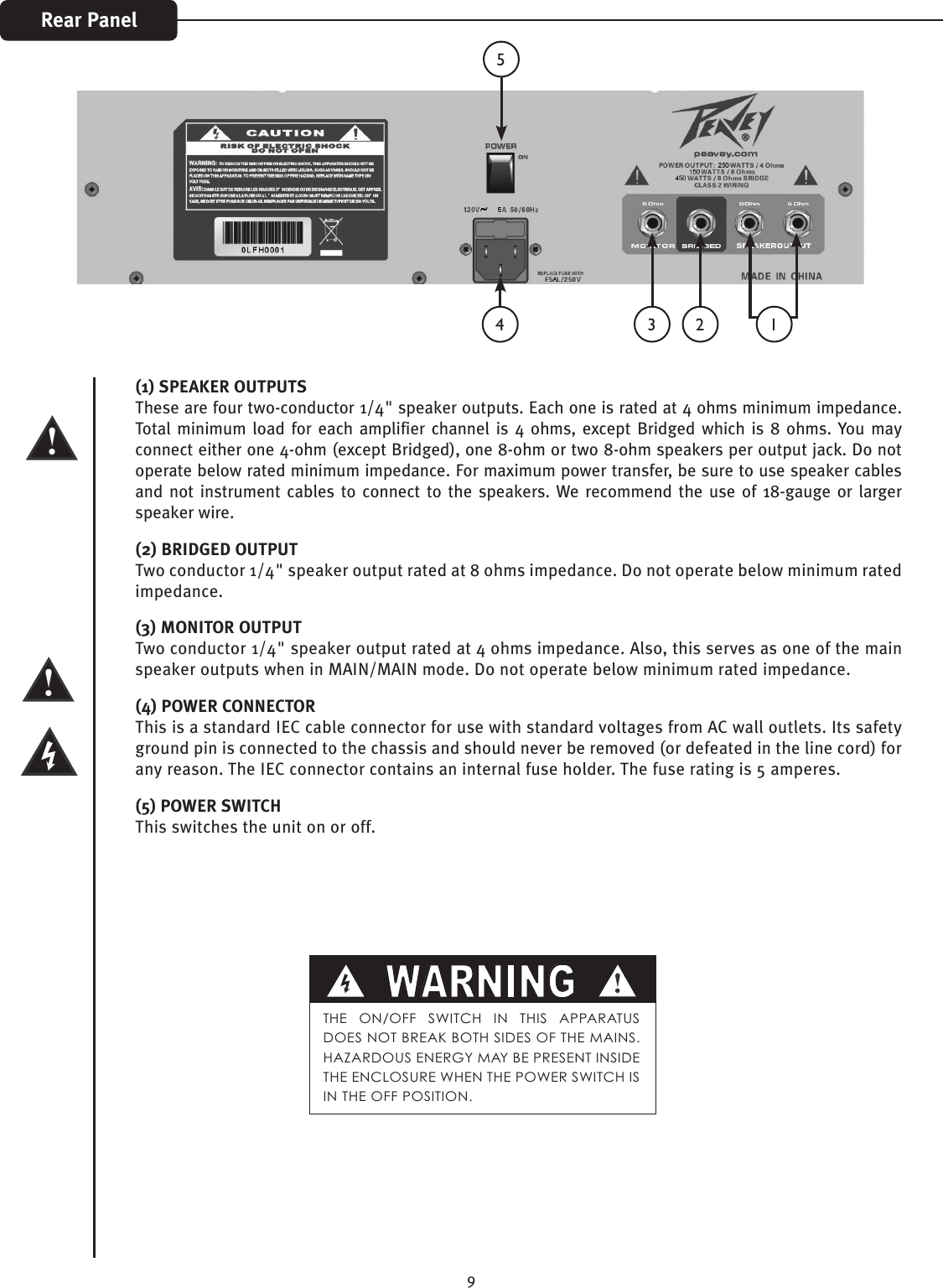 Page 9 of 12 - Peavey Peavey-I8B-Users-Manual-  Peavey-i8b-users-manual