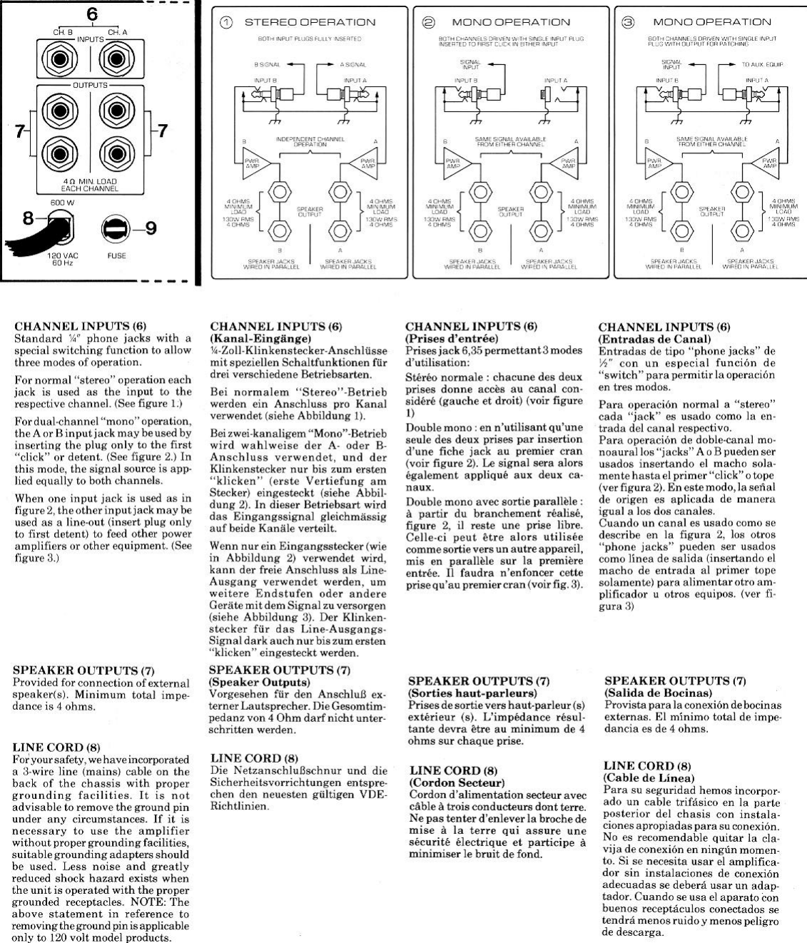 Page 4 of 6 - Peavey Peavey-M-2600-Users-Manual-  Peavey-m-2600-users-manual