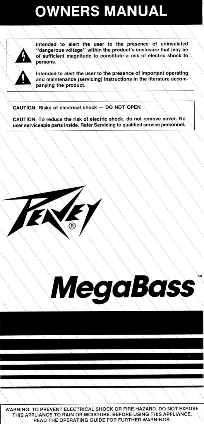 Page 1 of 10 - Peavey Peavey-Megabass-Users-Manual-  Peavey-megabass-users-manual