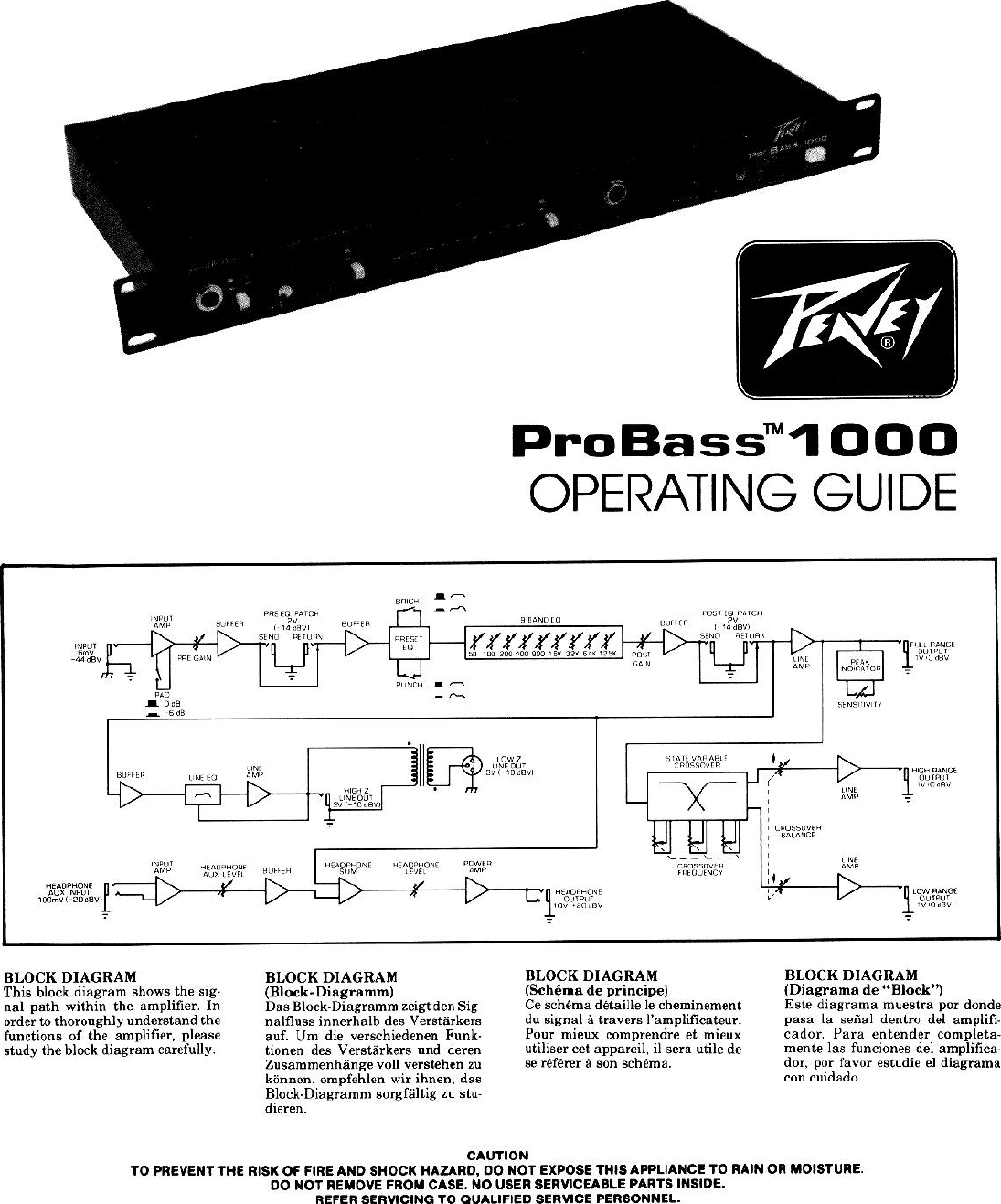 Peavey Probass 1000 Users Manual