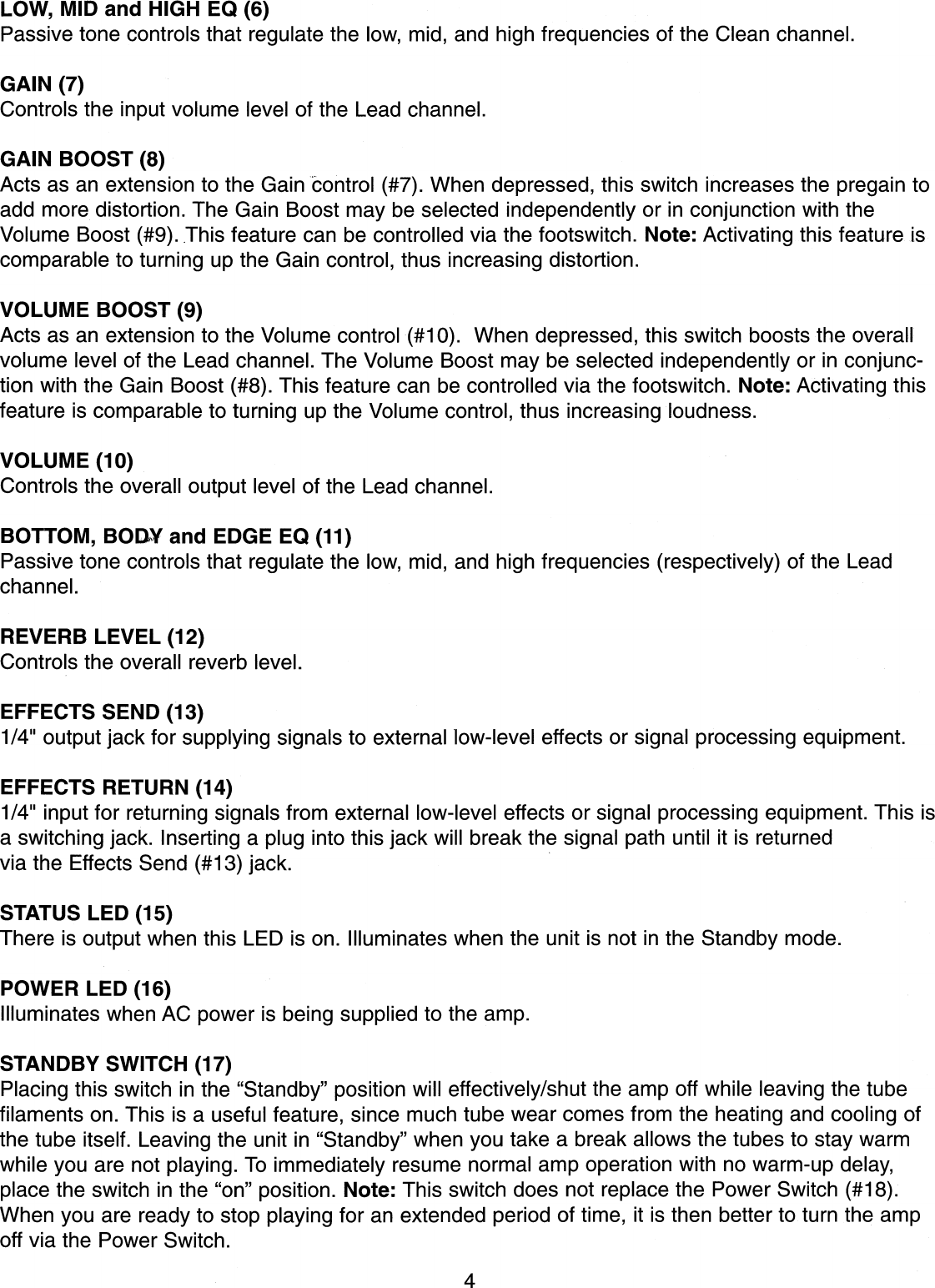 Page 4 of 11 - Peavey Peavey-Prowler-Users-Manual- Peavey-prowler-users-manual