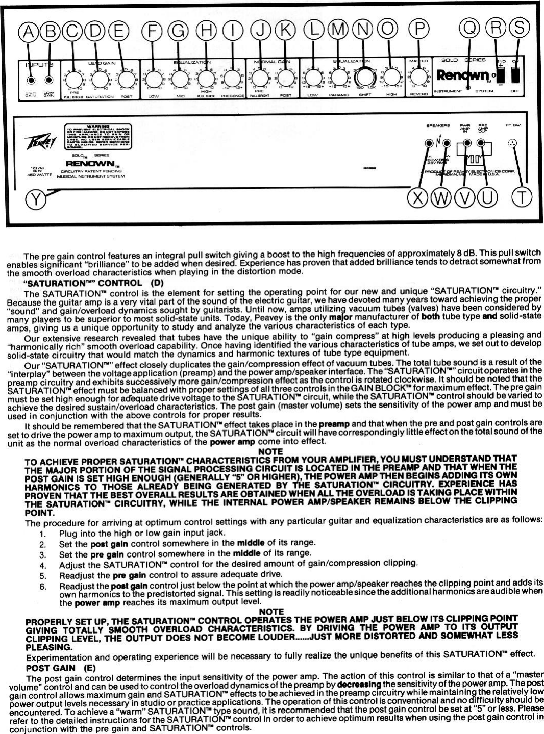 Page 2 of 6 - Peavey Peavey-Renown-Users-Manual-  Peavey-renown-users-manual