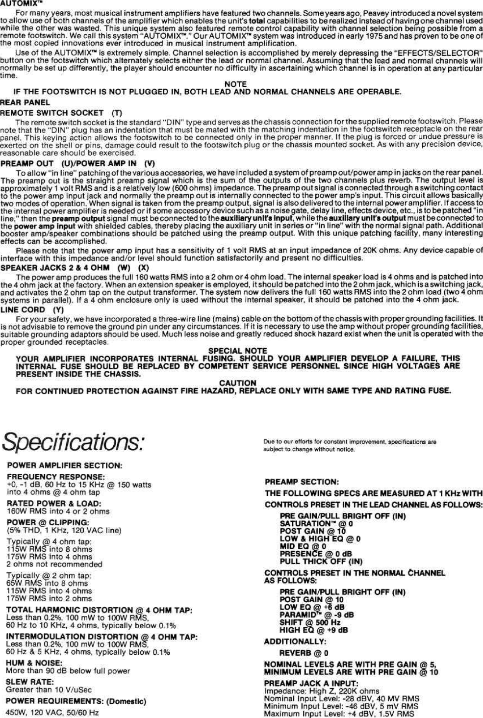 Page 5 of 6 - Peavey Peavey-Renown-Users-Manual-  Peavey-renown-users-manual