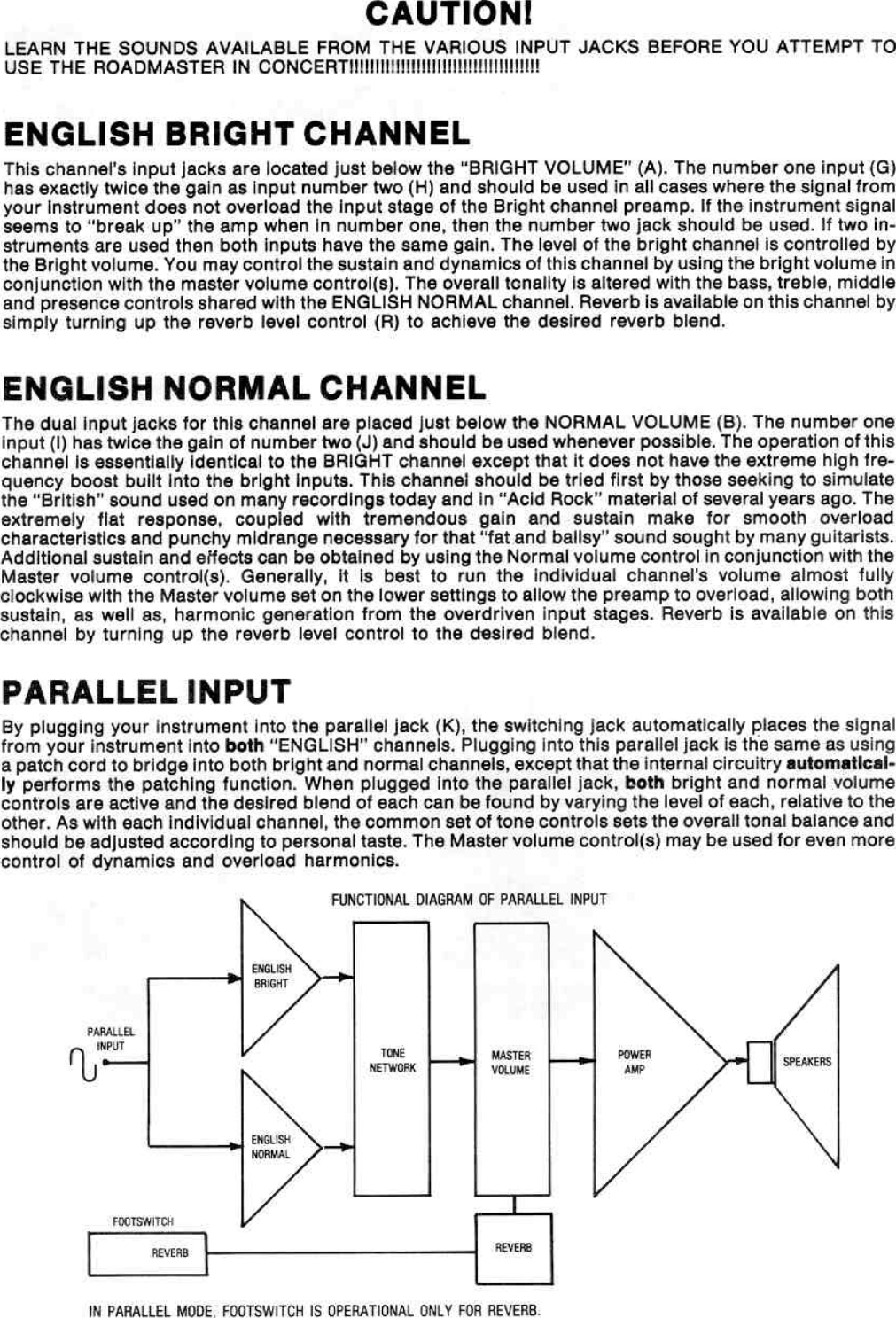 Page 2 of 10 - Peavey Peavey-Roadmaster-Users-Manual-  Peavey-roadmaster-users-manual