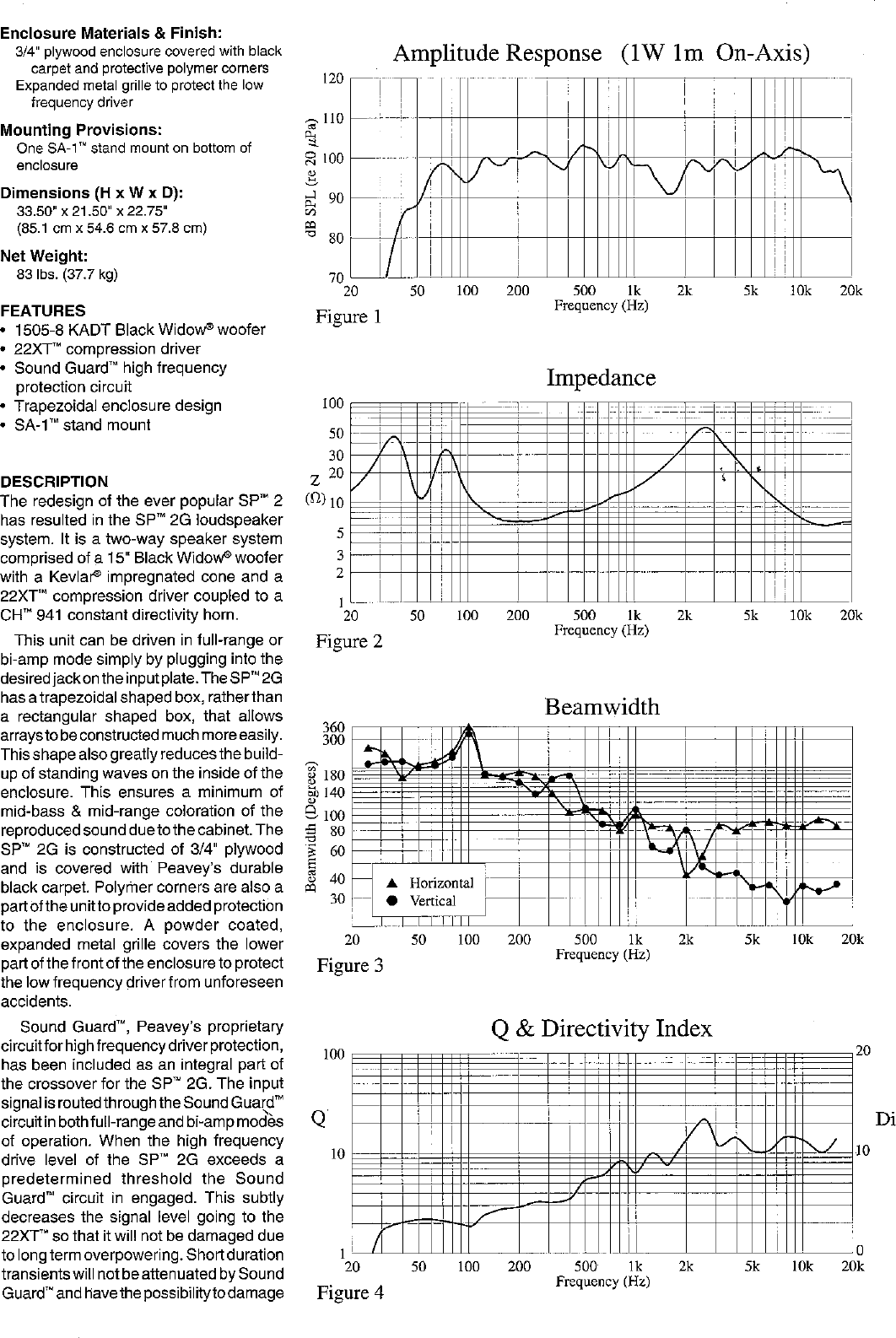 Page 2 of 4 - Peavey Peavey-Sp-2G-Users-Manual-  Peavey-sp-2g-users-manual