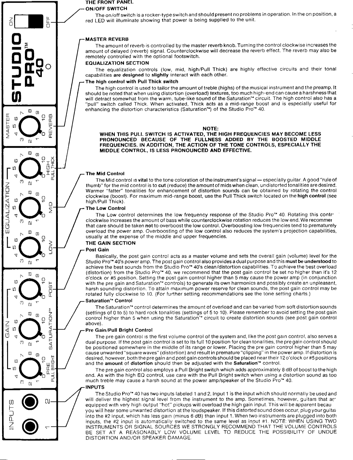 Peavey Studiopro 40 Users Manual