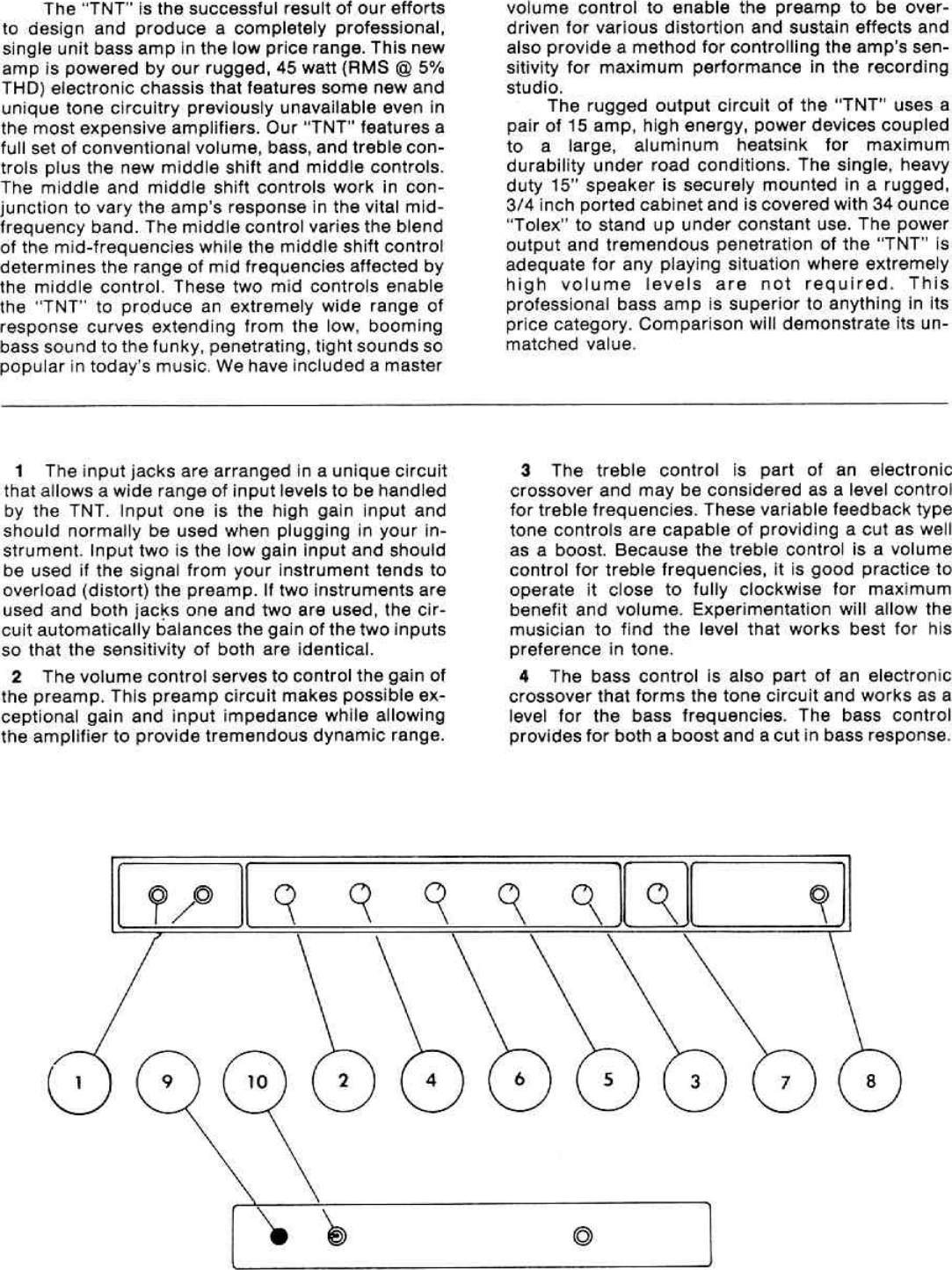 Page 2 of 4 - Peavey Peavey-Tnt-100-Users-Manual-  Peavey-tnt-100-users-manual