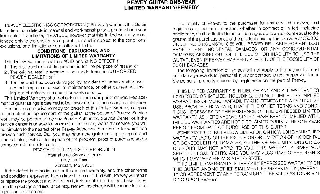 Page 9 of 11 - Peavey Peavey-Tracer-Lt-Users-Manual-  Peavey-tracer-lt-users-manual