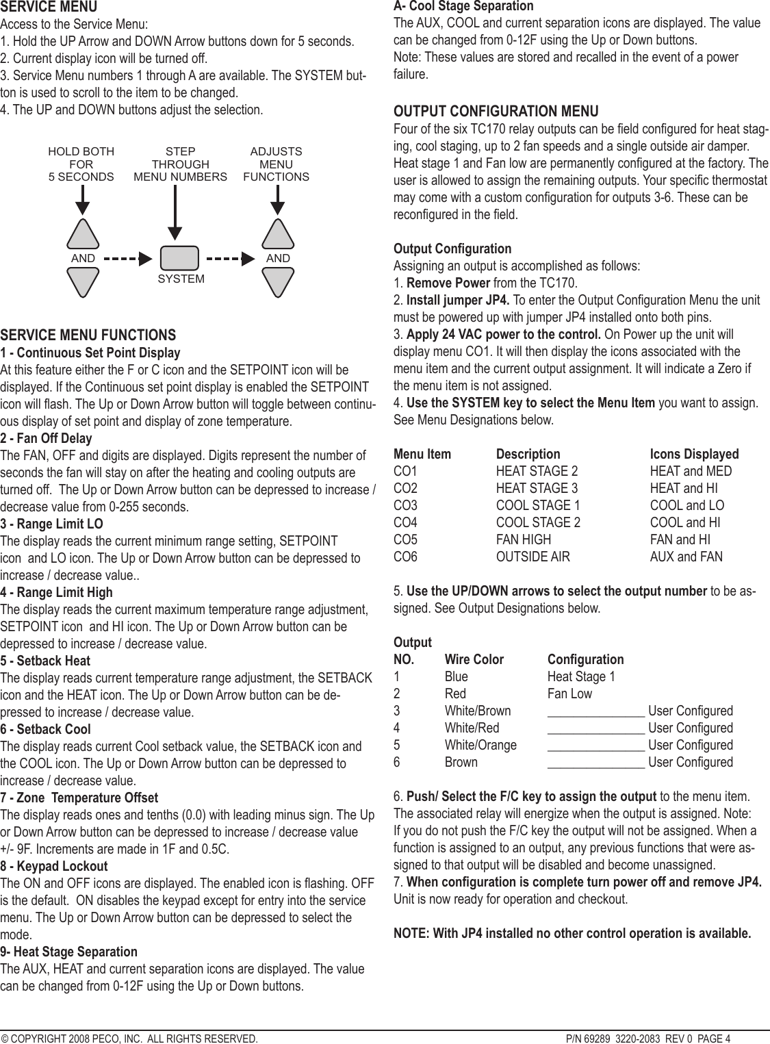 Page 4 of 4 - Pecoware Pecoware-Pecoware-Thermostat-Tc170-Users-Manual-  Pecoware-pecoware-thermostat-tc170-users-manual