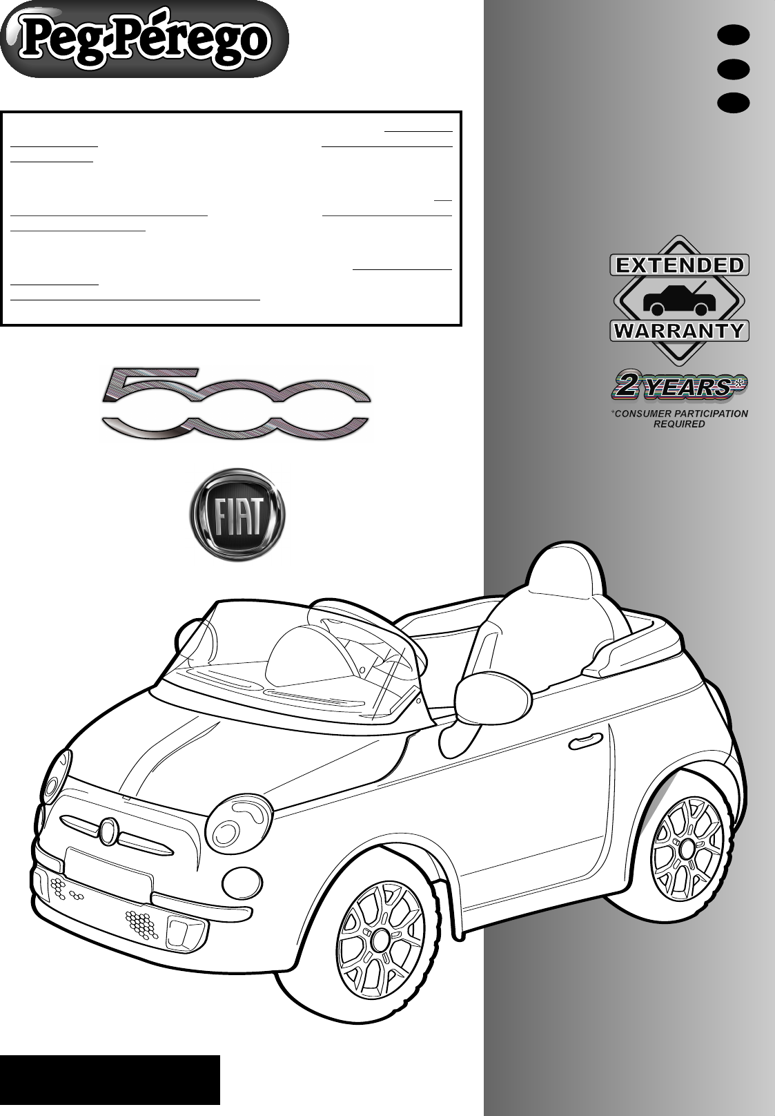 Carro Peg Perego Fiat 500 - Ultimo Coche