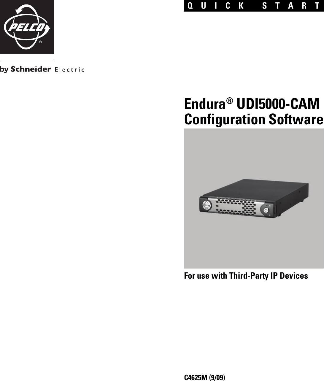 Page 1 of 12 - Pelco Pelco-Endura-C4625M-Users-Manual- Pelco_Endura_UDI5000-CAM_Config_Software_manual  Pelco-endura-c4625m-users-manual