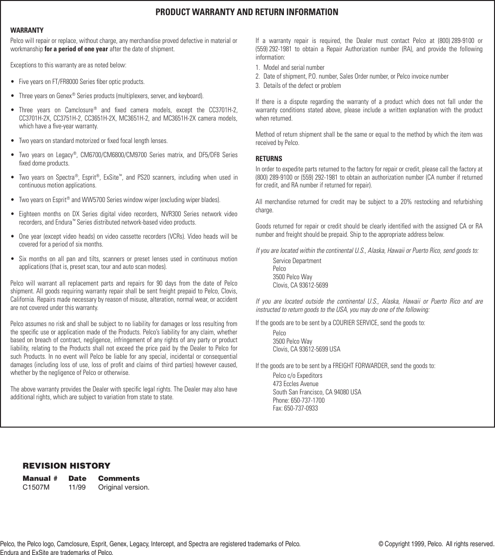 Page 2 of 2 - Pelco Pelco-Pelco-Computer-Hardware-Cm8504Kit-Spcl-Users-Manual- CM8504KIT-SPCL Firmware Upgrade Instructions_manual  Pelco-pelco-computer-hardware-cm8504kit-spcl-users-manual