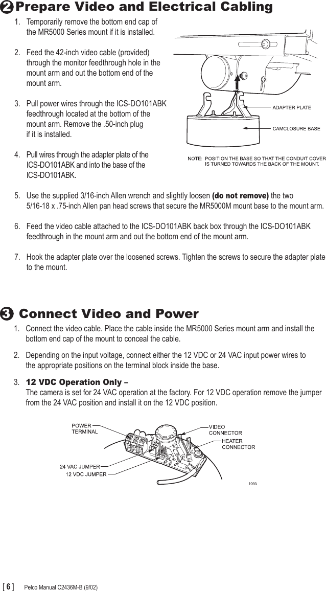 Page 6 of 12 - Pelco Pelco-Pelco-Integrated-Camera-System-Ics-Do101Abk-Users-Manual-  Pelco-pelco-integrated-camera-system-ics-do101abk-users-manual