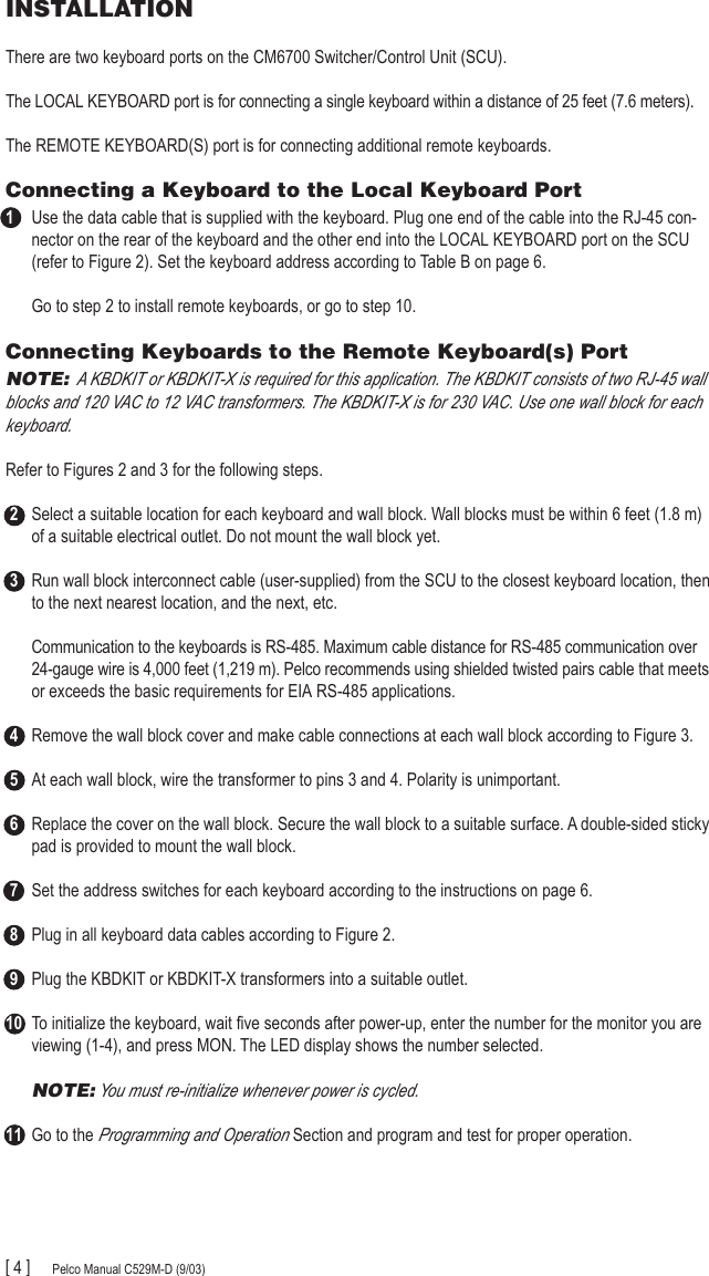 Page 4 of 12 - Pelco Pelco-Pelco-Kbd100-Universal-Keyboard-C529M-D-Users-Manual- KBD100 Universal Keyboard_manual  Pelco-pelco-kbd100-universal-keyboard-c529m-d-users-manual