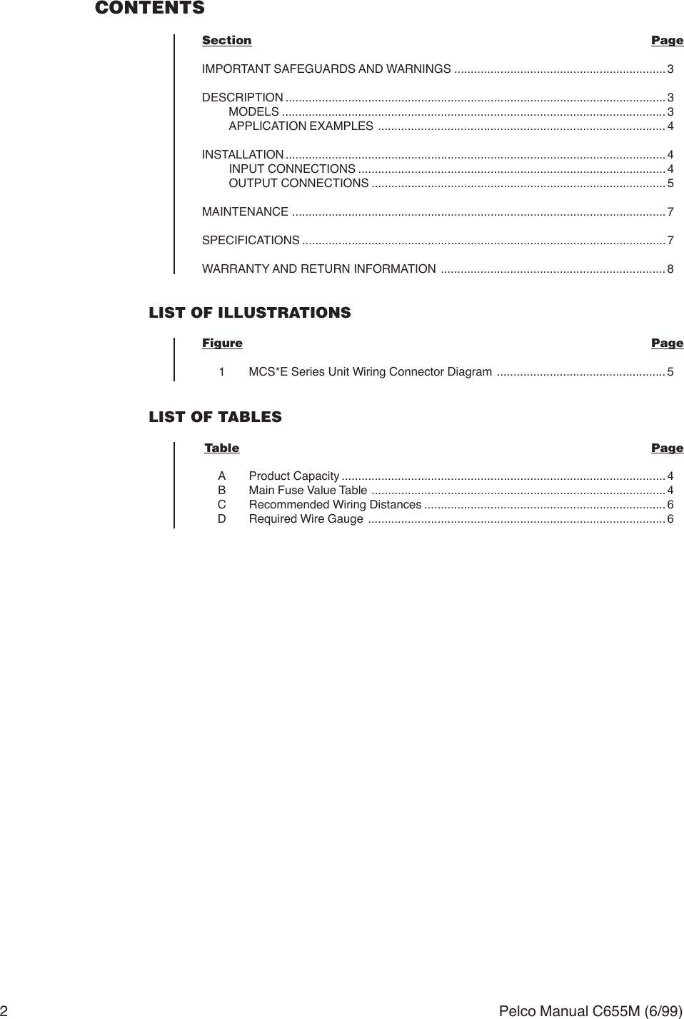 Page 2 of 8 - Pelco Pelco-Pelco-Power-Supply-Mcs16-10E-16-10-240-3-72-2-2-24-X-X-X-X-Users-Manual-  Pelco-pelco-power-supply-mcs16-10e-16-10-240-3-72-2-2-24-x-x-x-x-users-manual