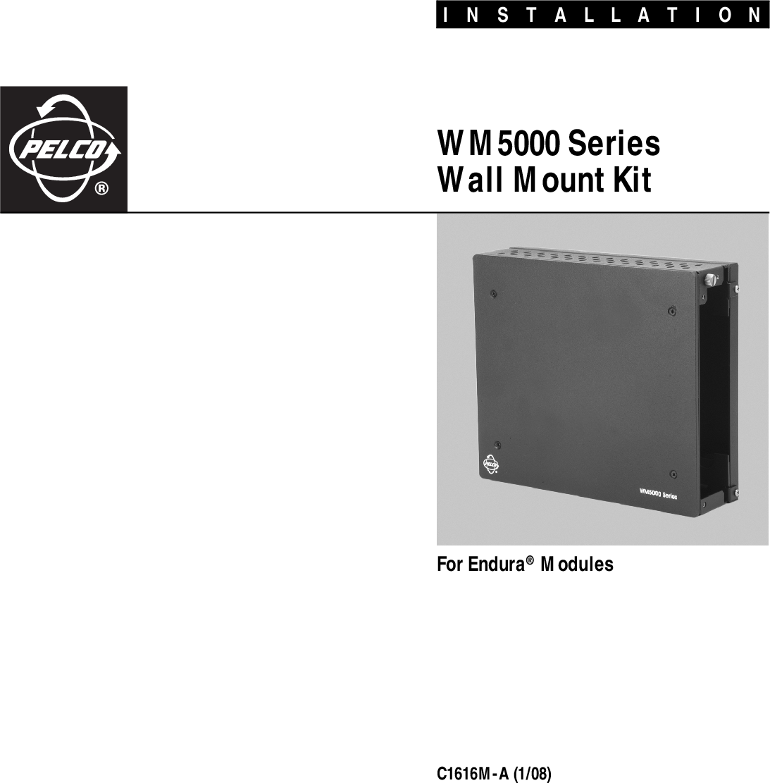 Page 2 of 8 - Pelco Pelco-W-M-5000-Series-Users-Manual- Pelco_WM5000_Series_Wall_Mount_Kit_manual  Pelco-w-m-5000-series-users-manual