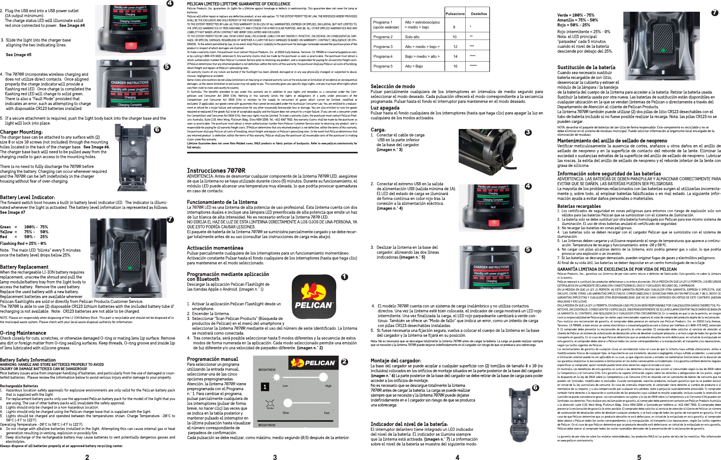 Page 2 of Pelican 7070R1 Flashlight User Manual 
