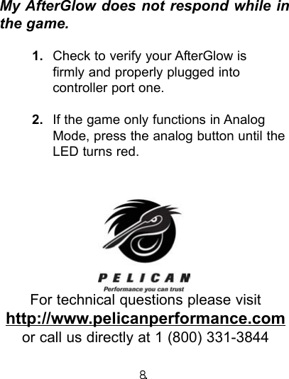 Page 10 of 12 - Pelican Pelican-Pl-678-Users-Manual- PL-678 Afterglow Manual  Pelican-pl-678-users-manual