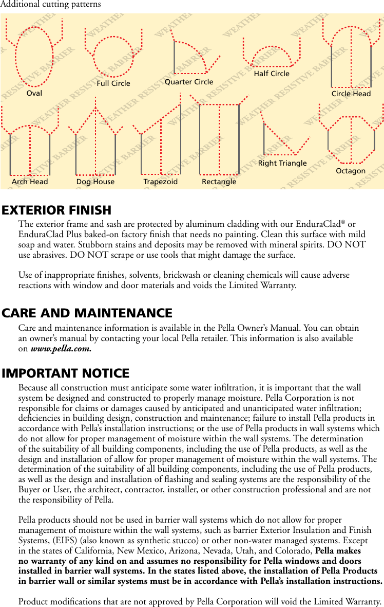 Page 8 of 8 - Pella Pella-Typical-Wood-Frame-Construction-801U0102-Users-Manual-  Pella-typical-wood-frame-construction-801u0102-users-manual