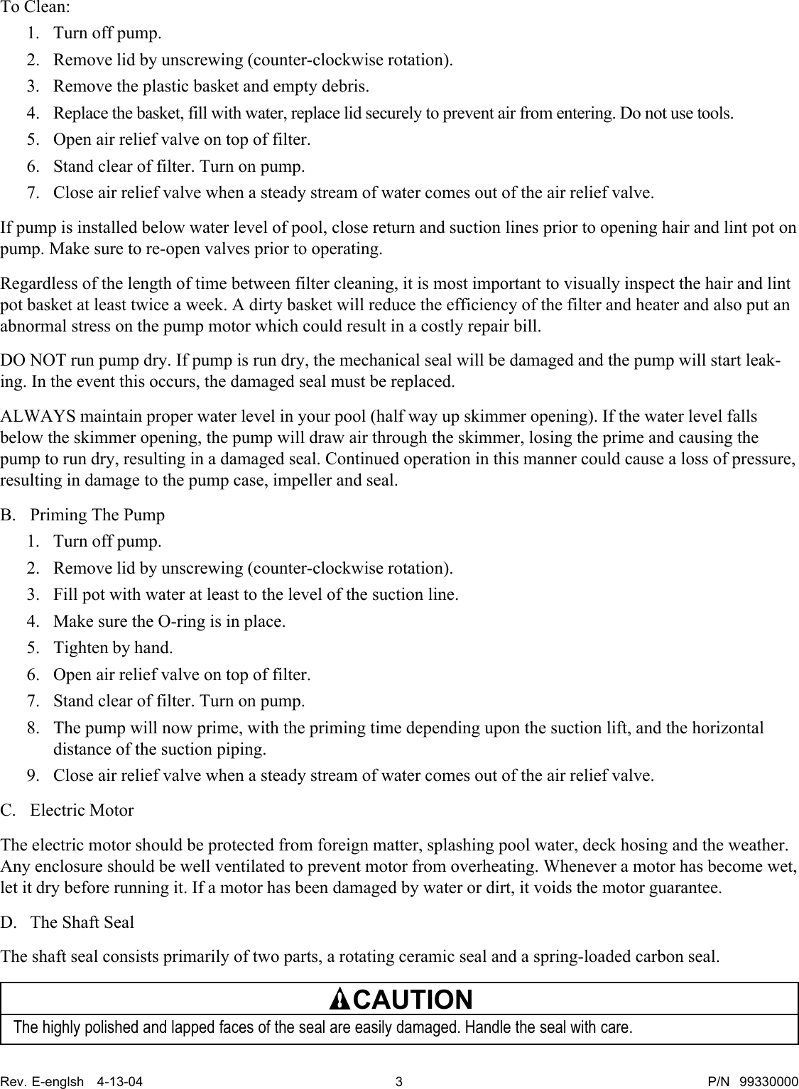 Page 3 of 6 - Pentair Pentair-Pump-Eagle-Users-Manual- 99330000-5-01_englsh.p65  Pentair-pump-eagle-users-manual