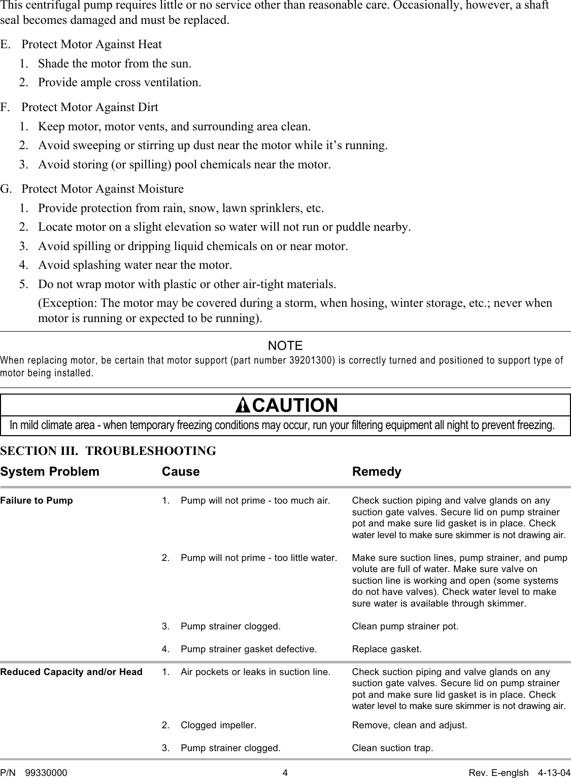 Page 4 of 6 - Pentair Pentair-Pump-Eagle-Users-Manual- 99330000-5-01_englsh.p65  Pentair-pump-eagle-users-manual