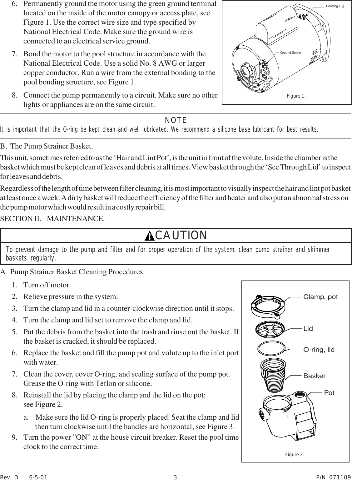 Page 3 of 10 - Pentair Pentair-Whisperflo-Pump-Users-Manual- 071109_Rev D-6-01.p65  Pentair-whisperflo-pump-users-manual