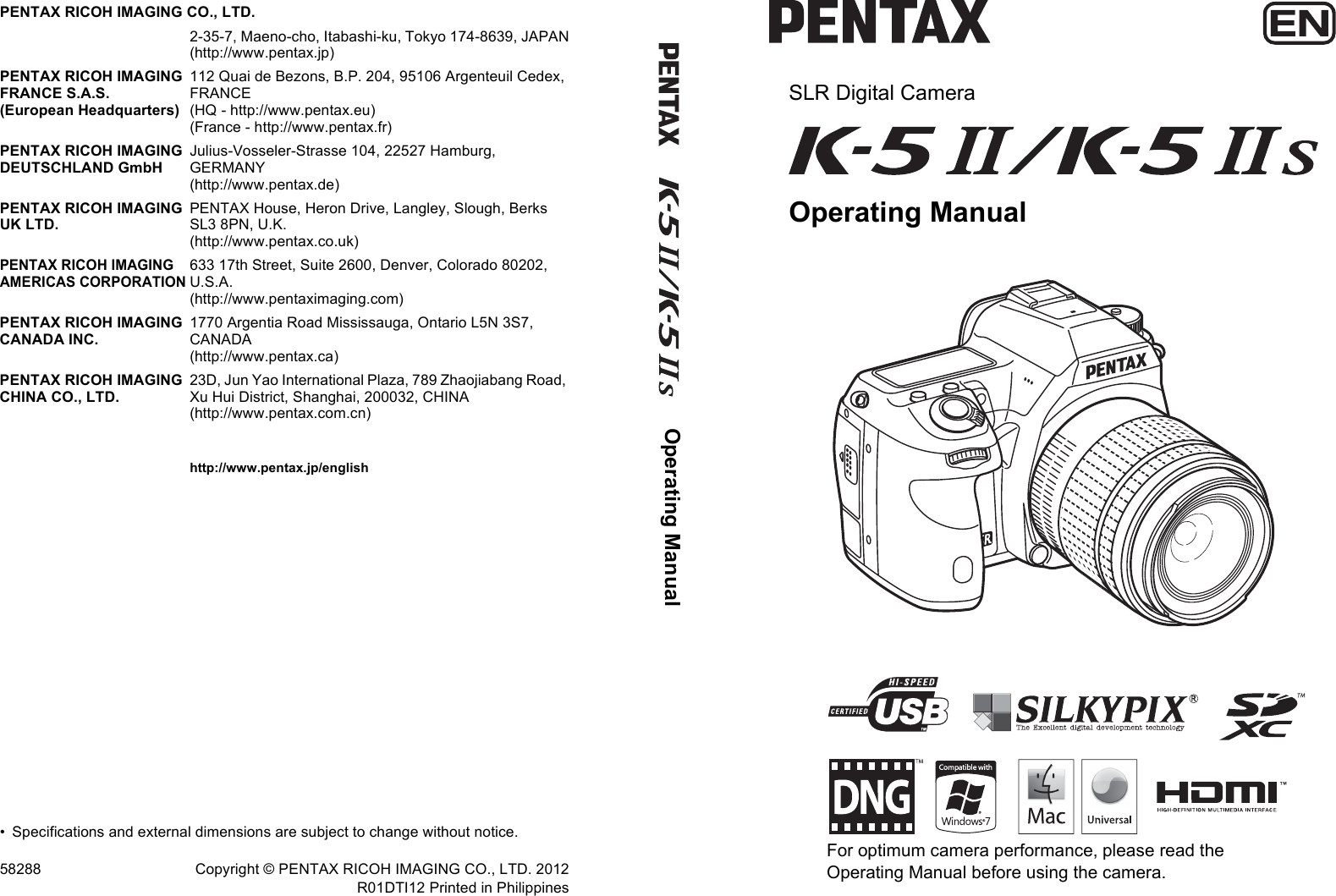 Pentax 12050 Users Manual